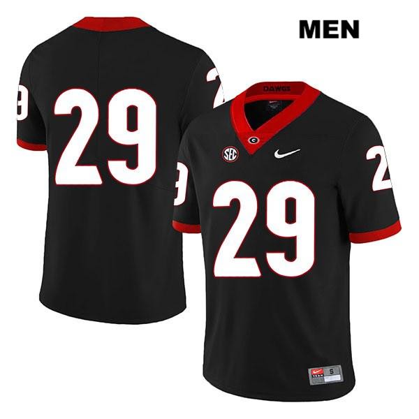Georgia Bulldogs Men's Darius Jackson #29 NCAA No Name Legend Authentic Black Nike Stitched College Football Jersey AUU8756XL